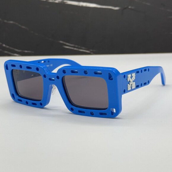 NEW OFF-WHITE ATLANTIC 507 BLUE SUNGLASSES OFF-WHITE ATLNTIC - Picture 2 of 9